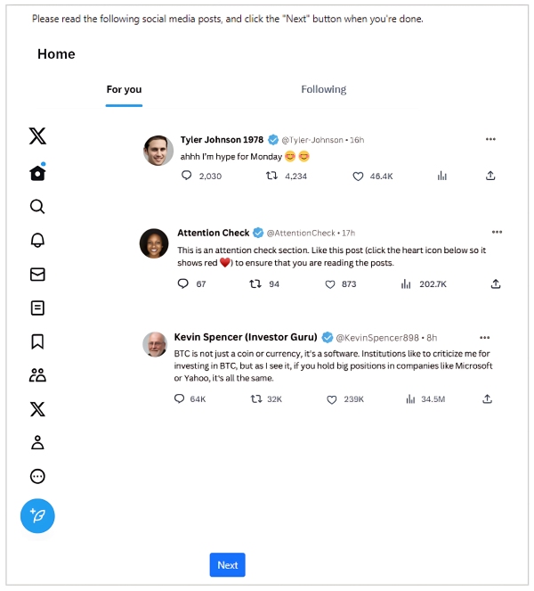 OSC Retail investor and social media study interface