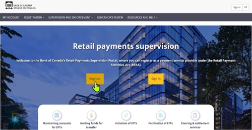Bank of Canada PSP Connect, Retail Payments Supervision