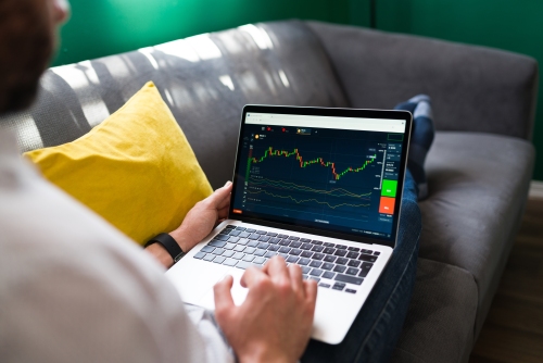 Businessman analyzing and investing Businessman analyzing and investing