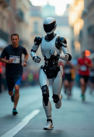 Freepik AI robot runner