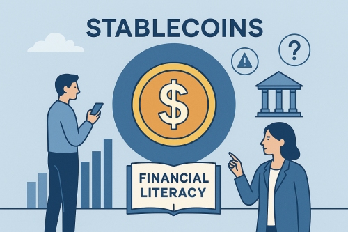 AI image Stablecoin financial literacy