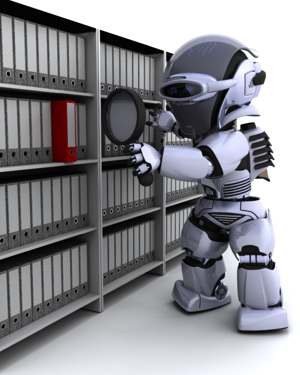Freepik AI kjpargeter, Robot looking for data