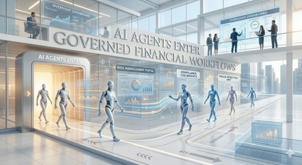AI Image – Agents enter governed financial workflows