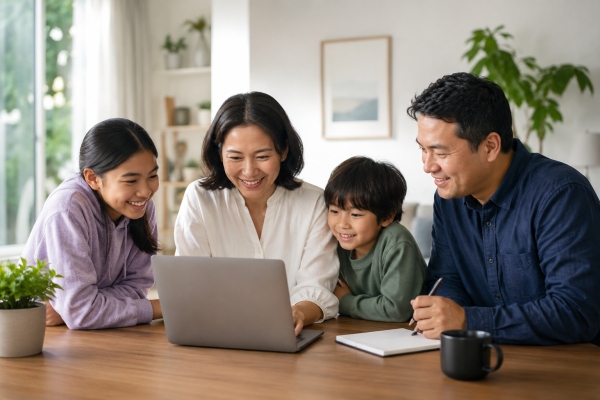 AI Image – family accessing wealthsimple accounts