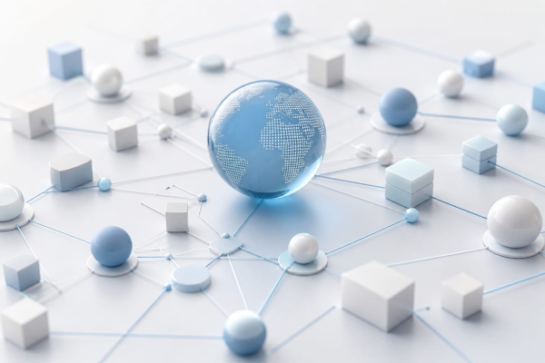 AI Image – global networks and trading activity