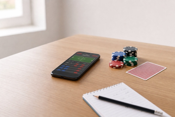 Online casino app and betting chips