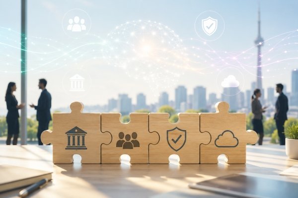 AI Image – shared AI governance infrastructure connecting regulated enterprises