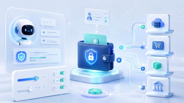 AI Image – AI agent payments with delegated wallet spending controls and secure machine transactions
