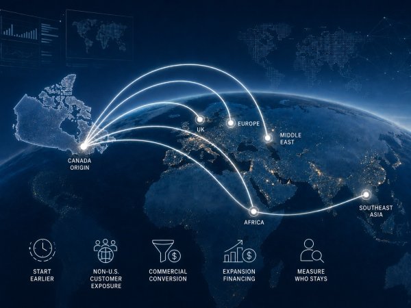 AI Image – Canadian fintech expansion beyond the U.S. into global markets
