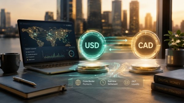 AI Image – USD and CAD cross border digital payments