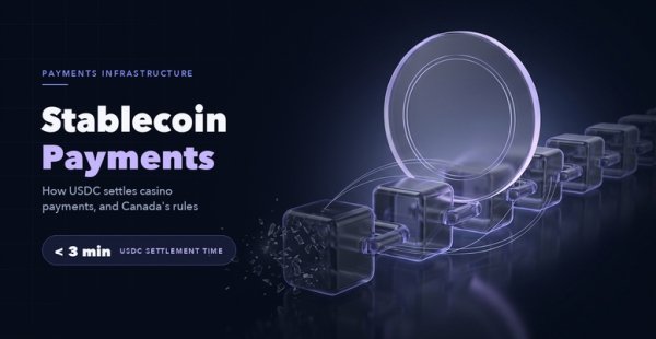 Digital stablecoin payment flow connecting blockchain settlement to online casino infrastructure